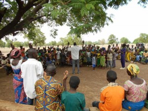 worship songs with village children 